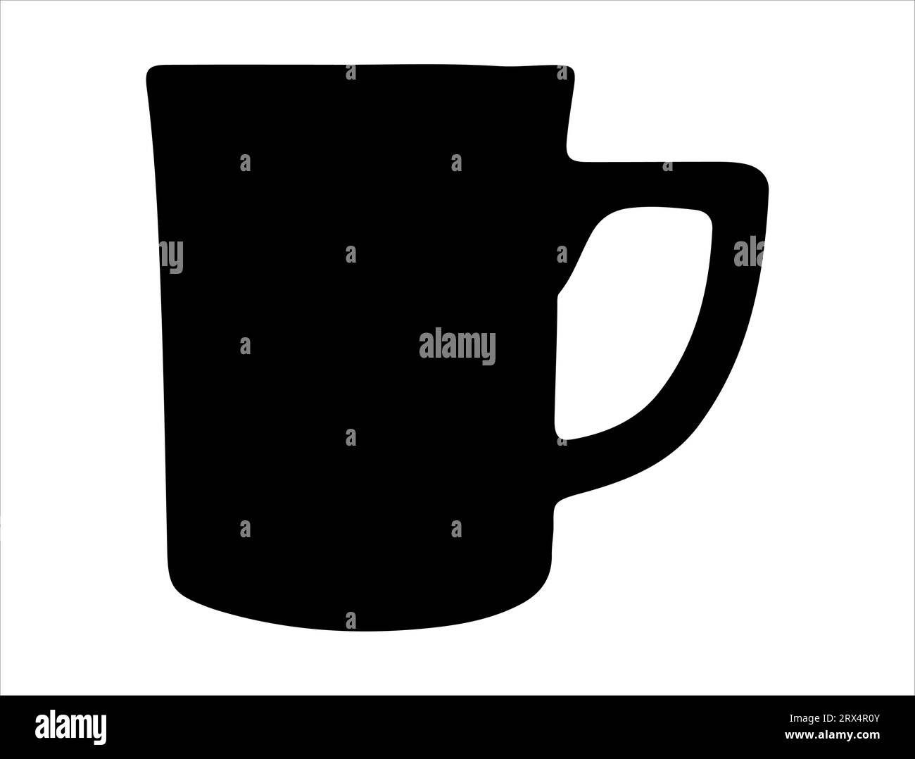 Coffee cup silhouette vector art white background Stock Vector