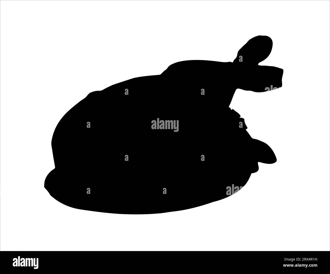 Cooked chicken silhouette vector art white background Stock Vector
