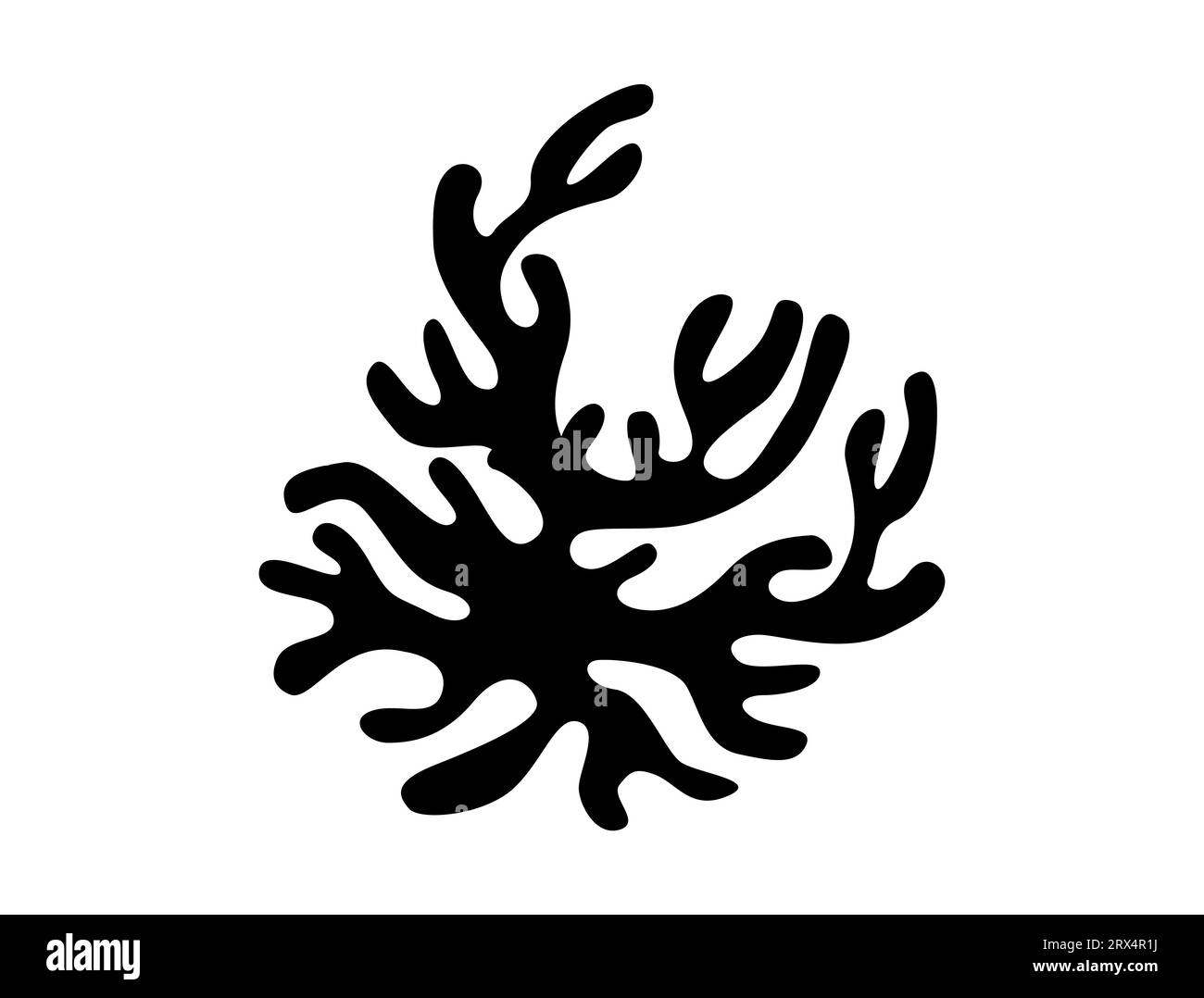 Coral silhouette vector art white background Stock Vector