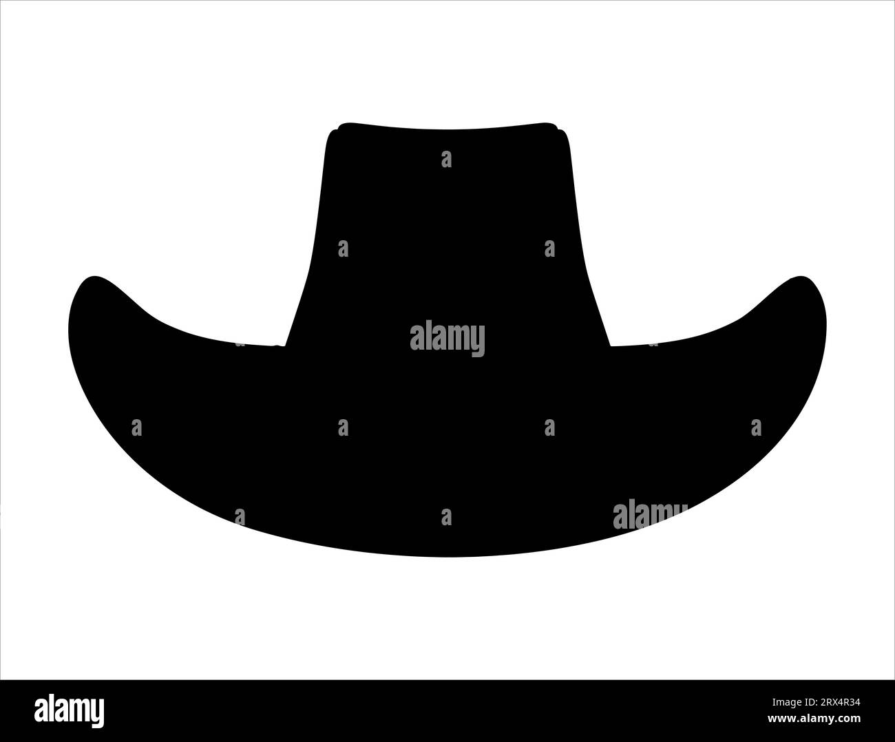 Cowboy hat silhouette vector art Stock Vector Image & Art - Alamy