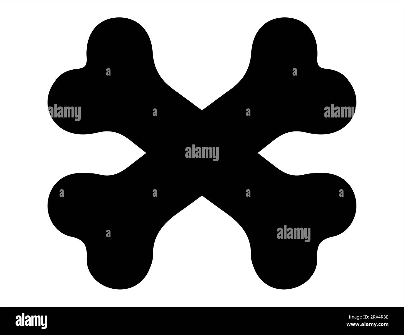 Dog bone silhouette vector art white background Stock Vector