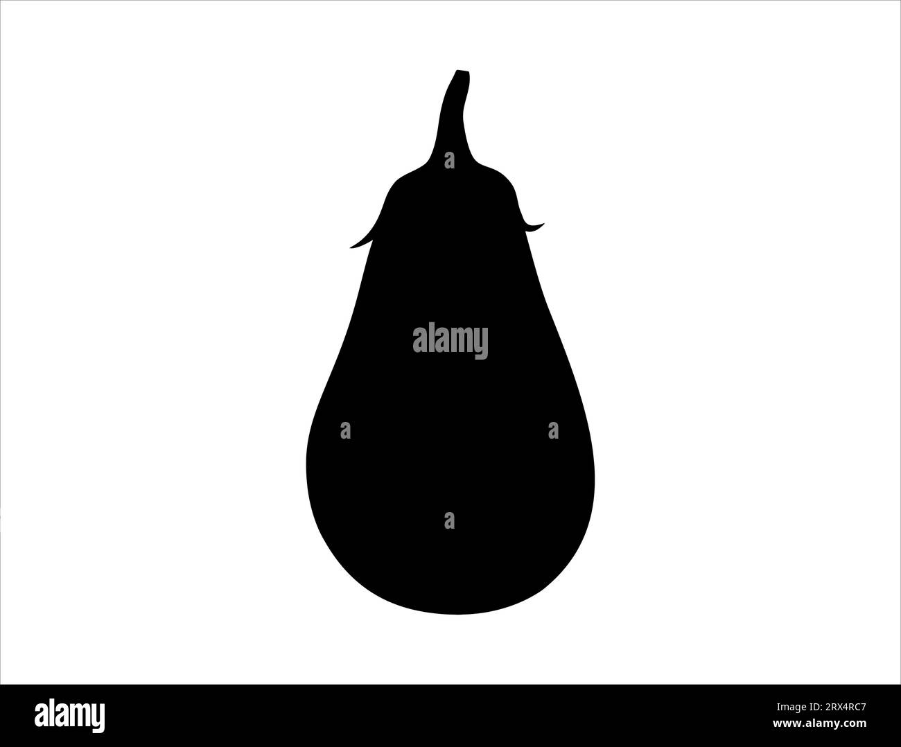 Eggplant silhouette vector art white background Stock Vector