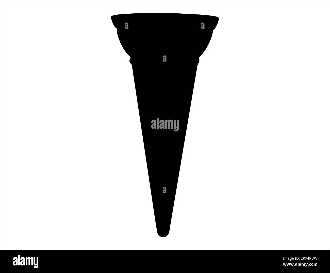 Empty ice cream cone silhouette vector Stock Vector Image & Art Alamy