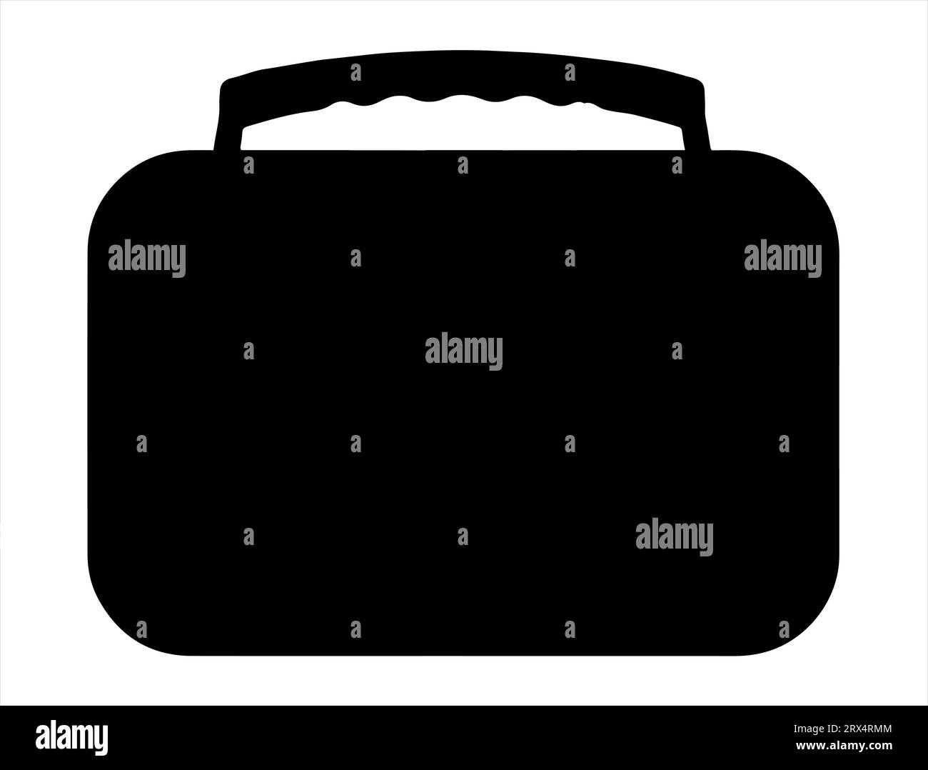 Lunch box silhouette vector art white background stock vector image