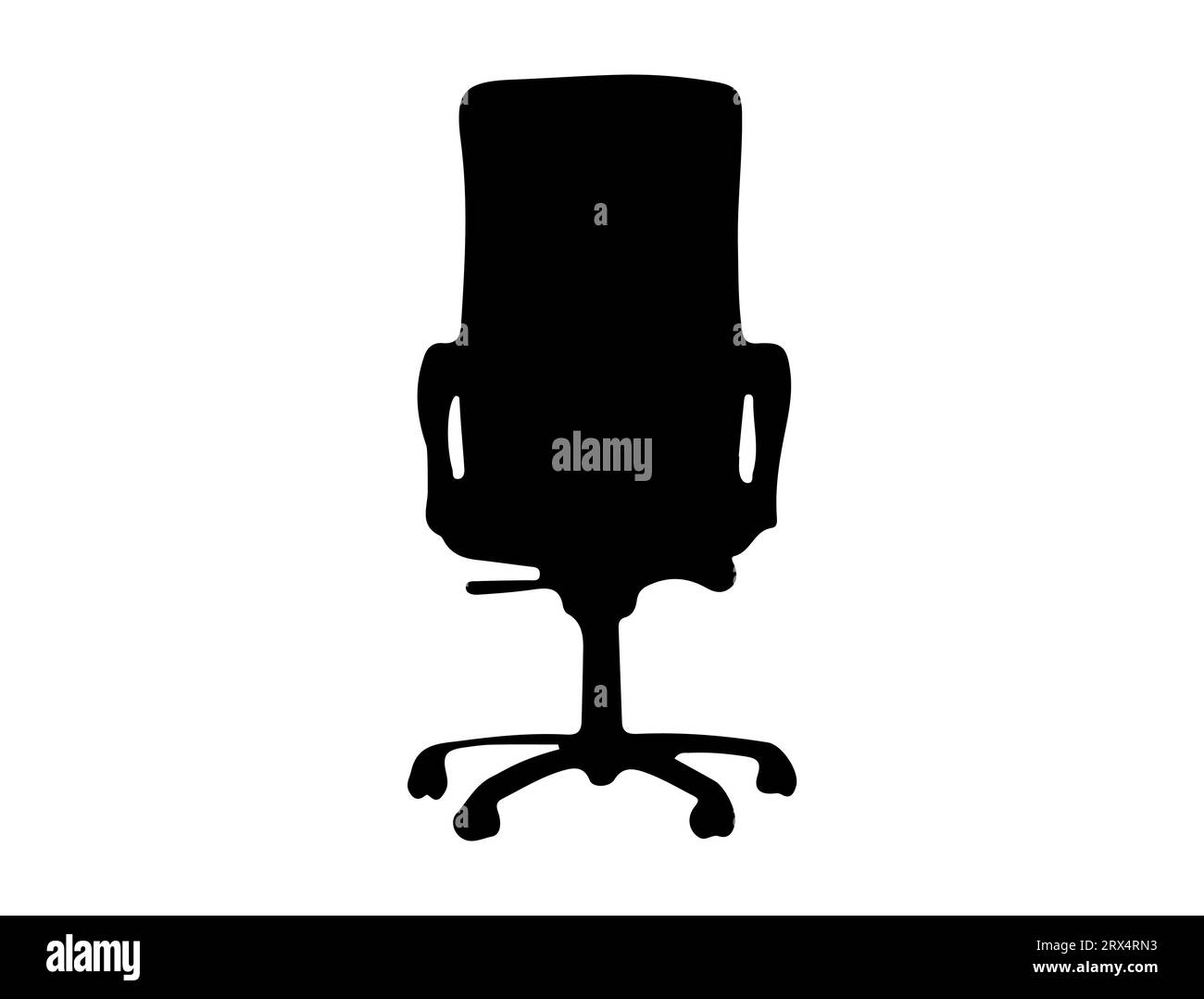 Office chair silhouette vector art white background Stock Vector Image ...