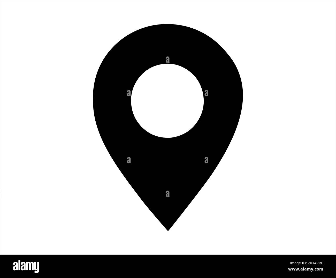 Location symbol silhouette vector art white background Stock Vector