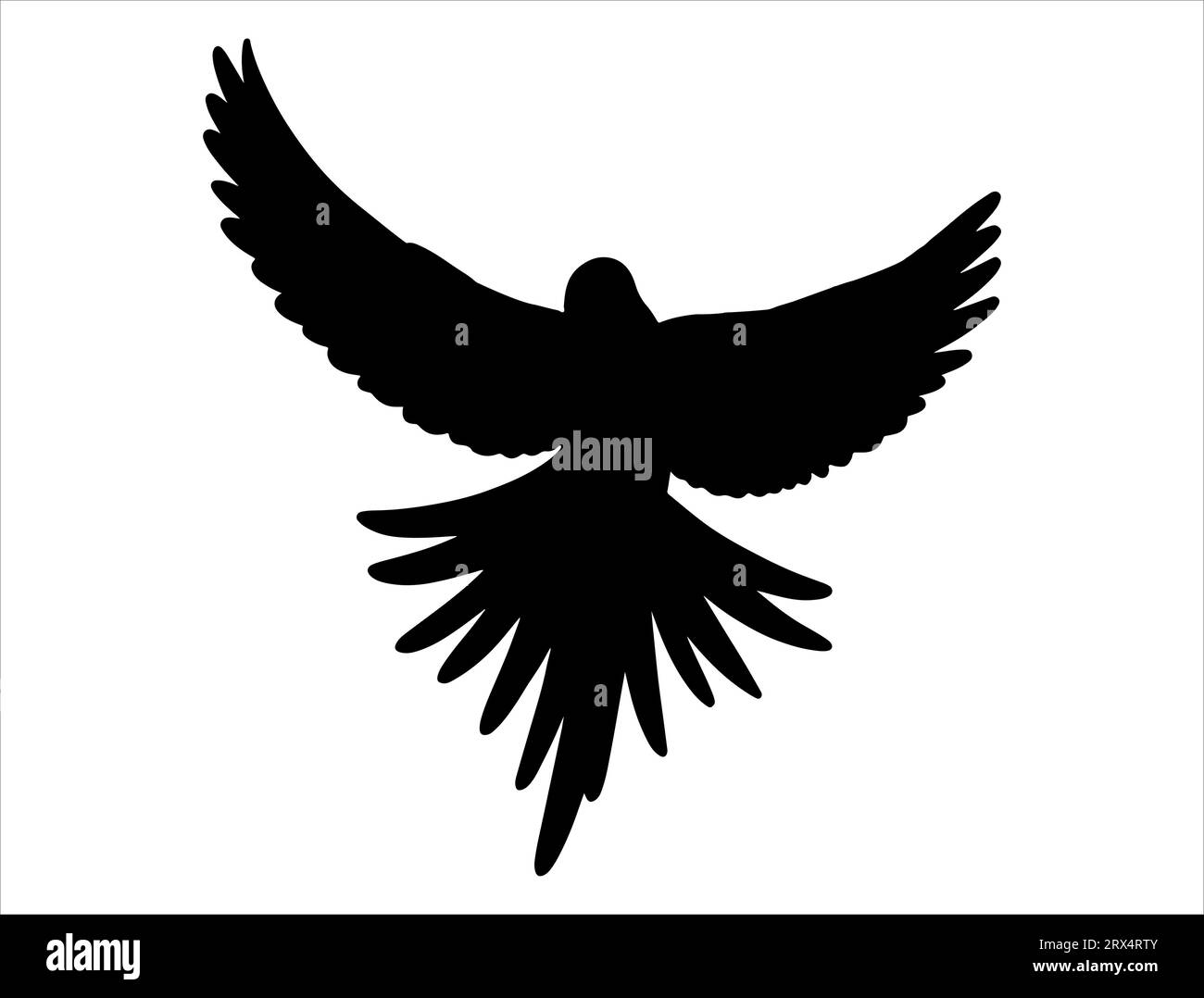 Parrot silhouette vector art white background Stock Vector