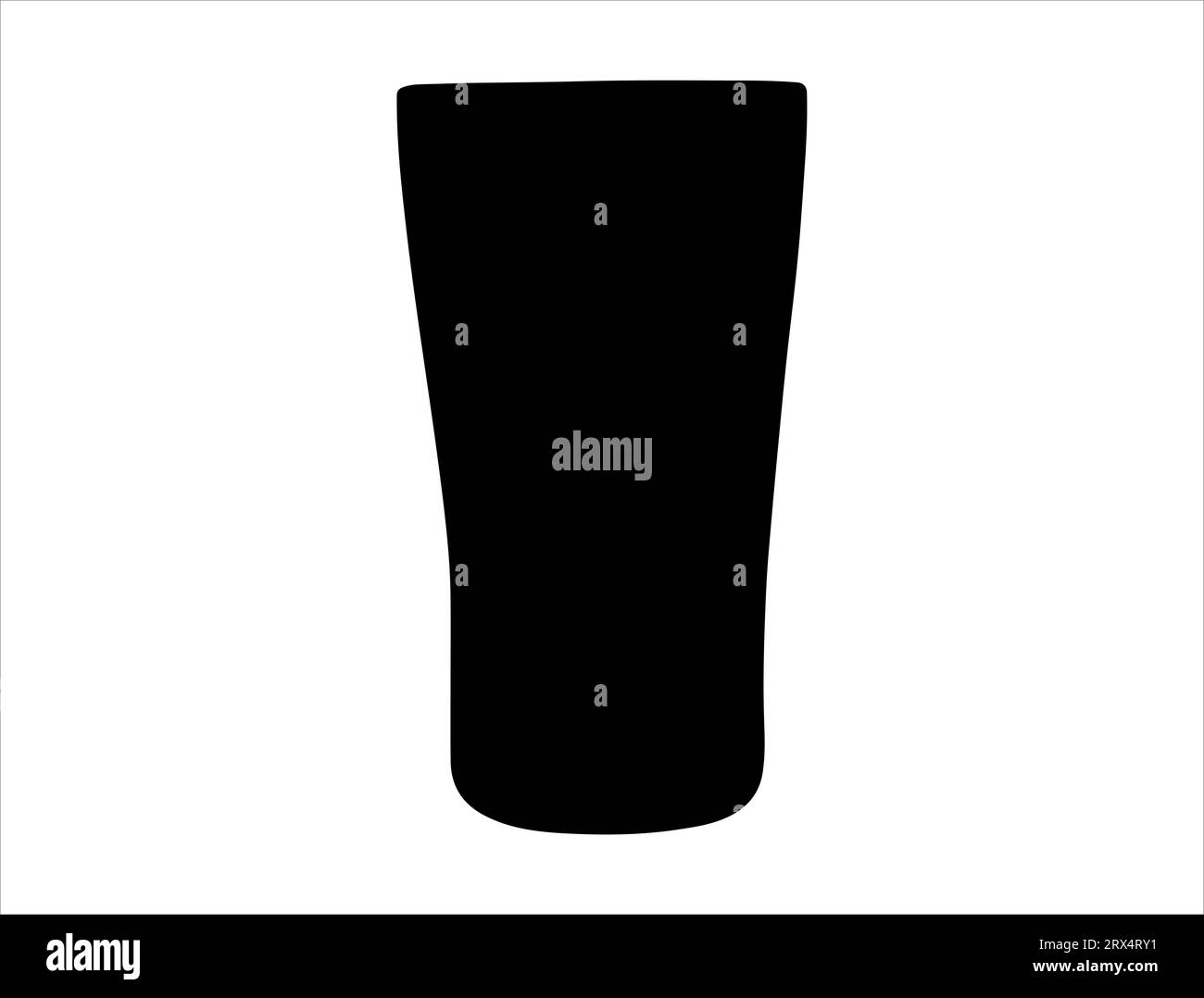 Pint glass silhouette vector art white background Stock Vector Image & Art Alamy