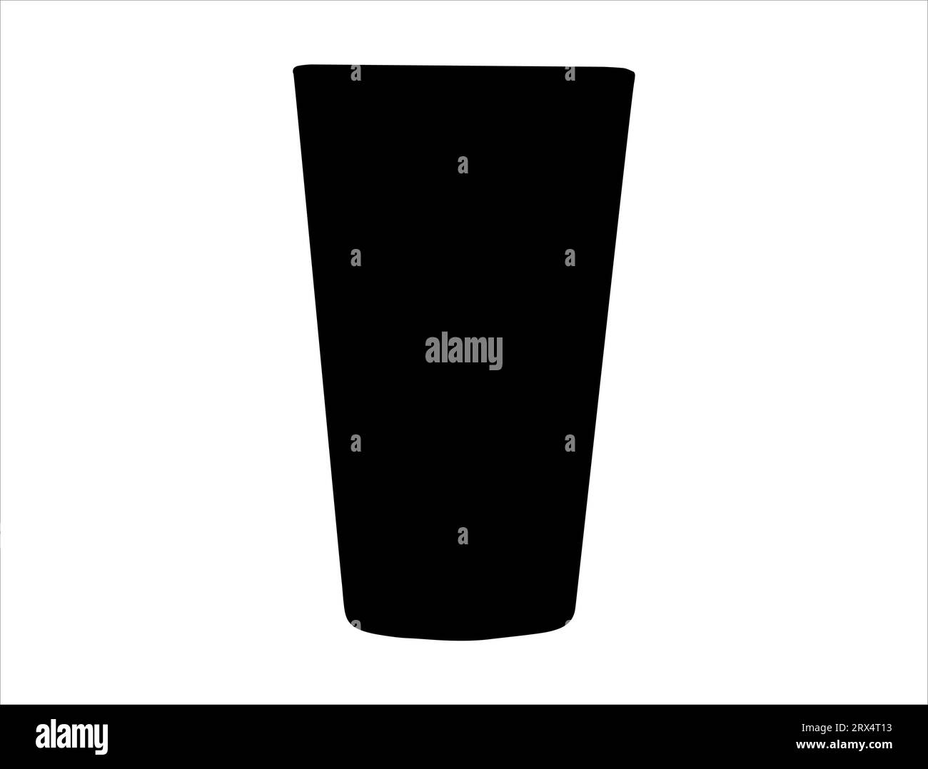 Pint glass silhouette vector art white background Stock Vector Image