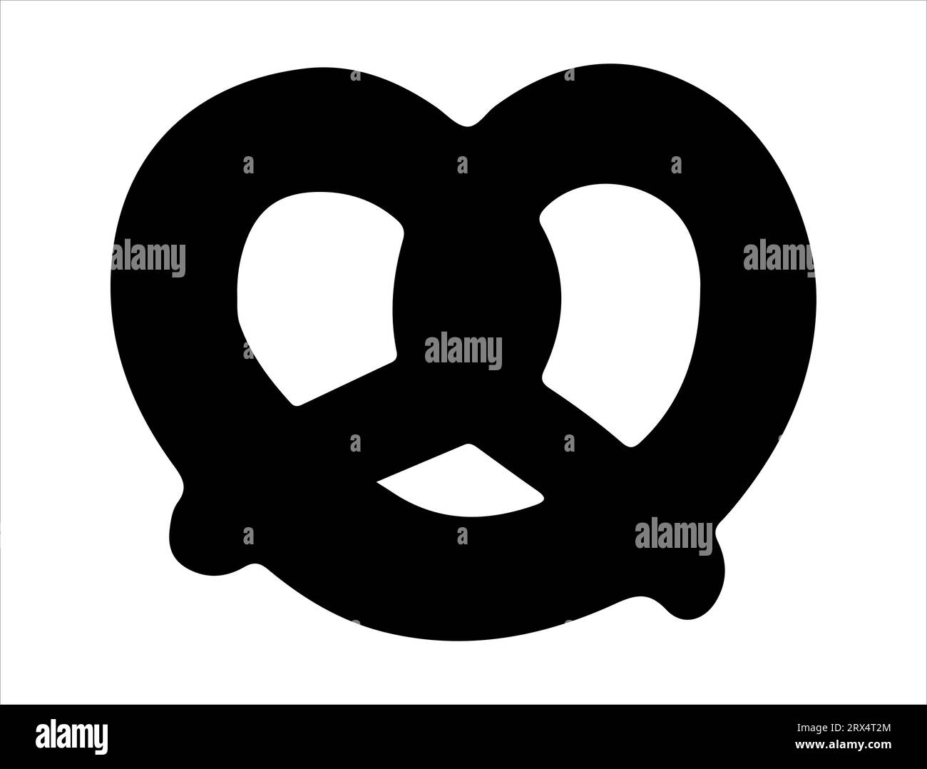 Pretzel silhouette vector art white background Stock Vector Image & Art
