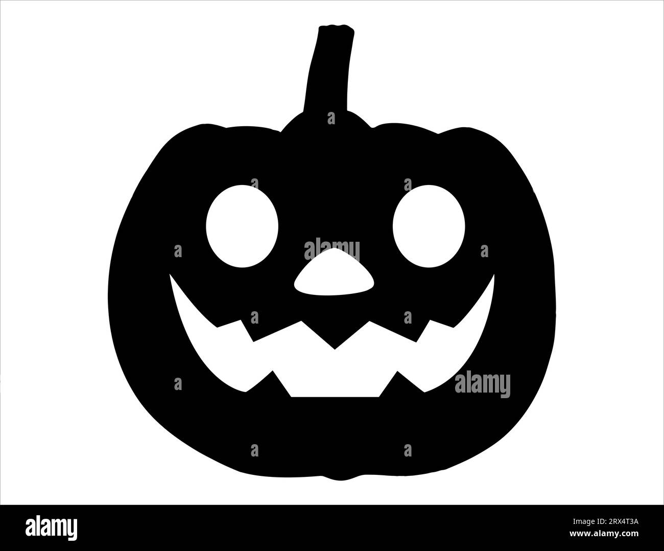 Pumpkin silhouette vector art white background Stock Vector Image & Art ...