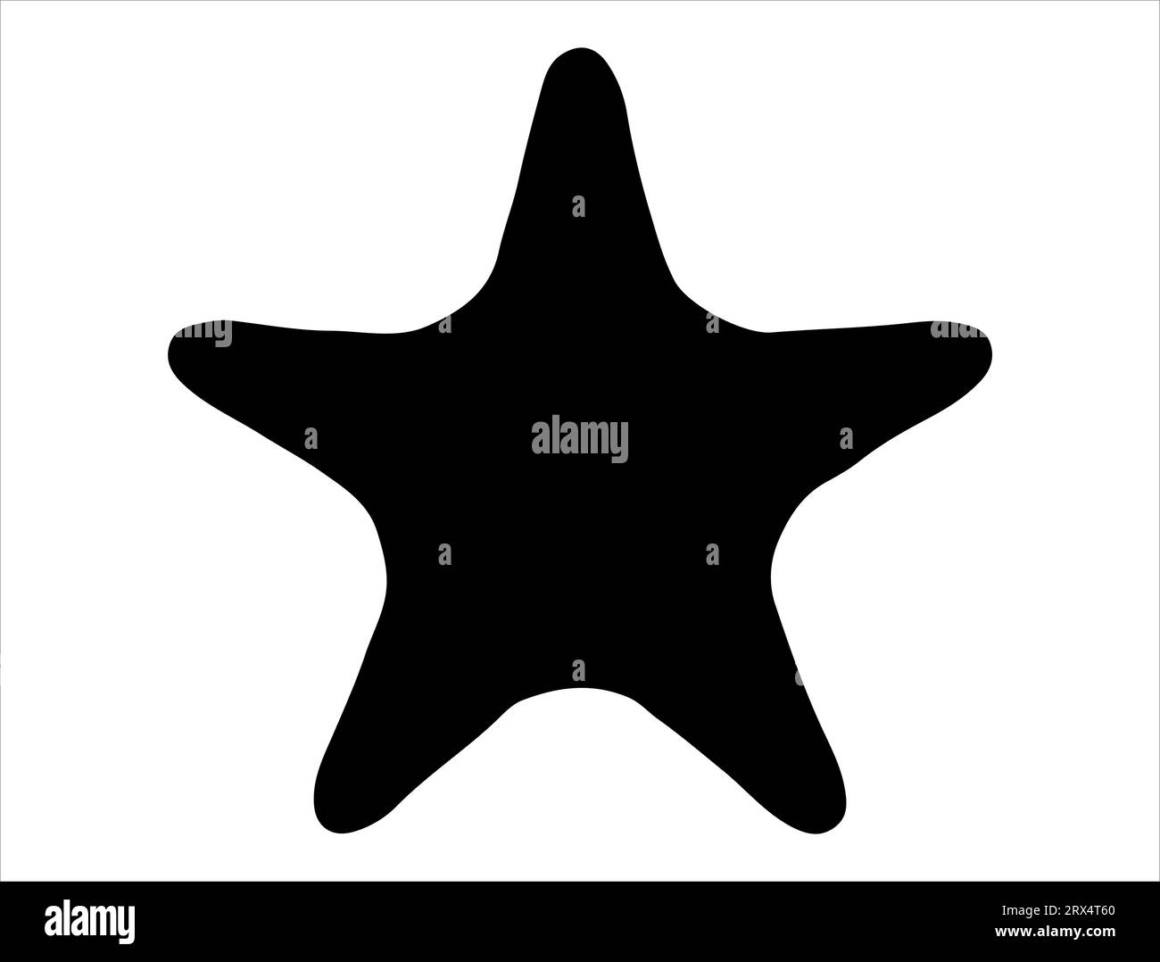 Star fish silhouette vector art Stock Vector