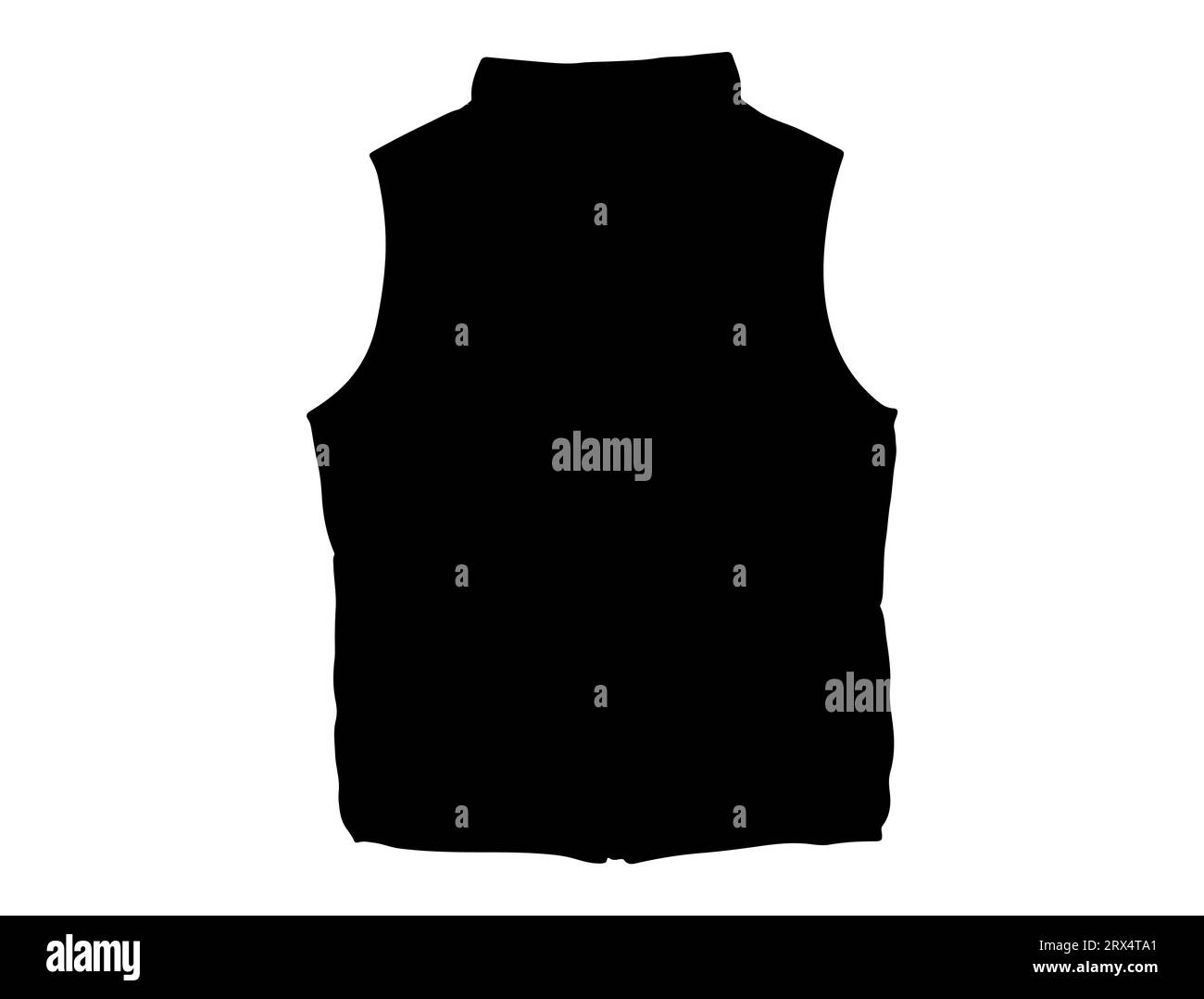 Vest silhouette vector art white background Stock Vector