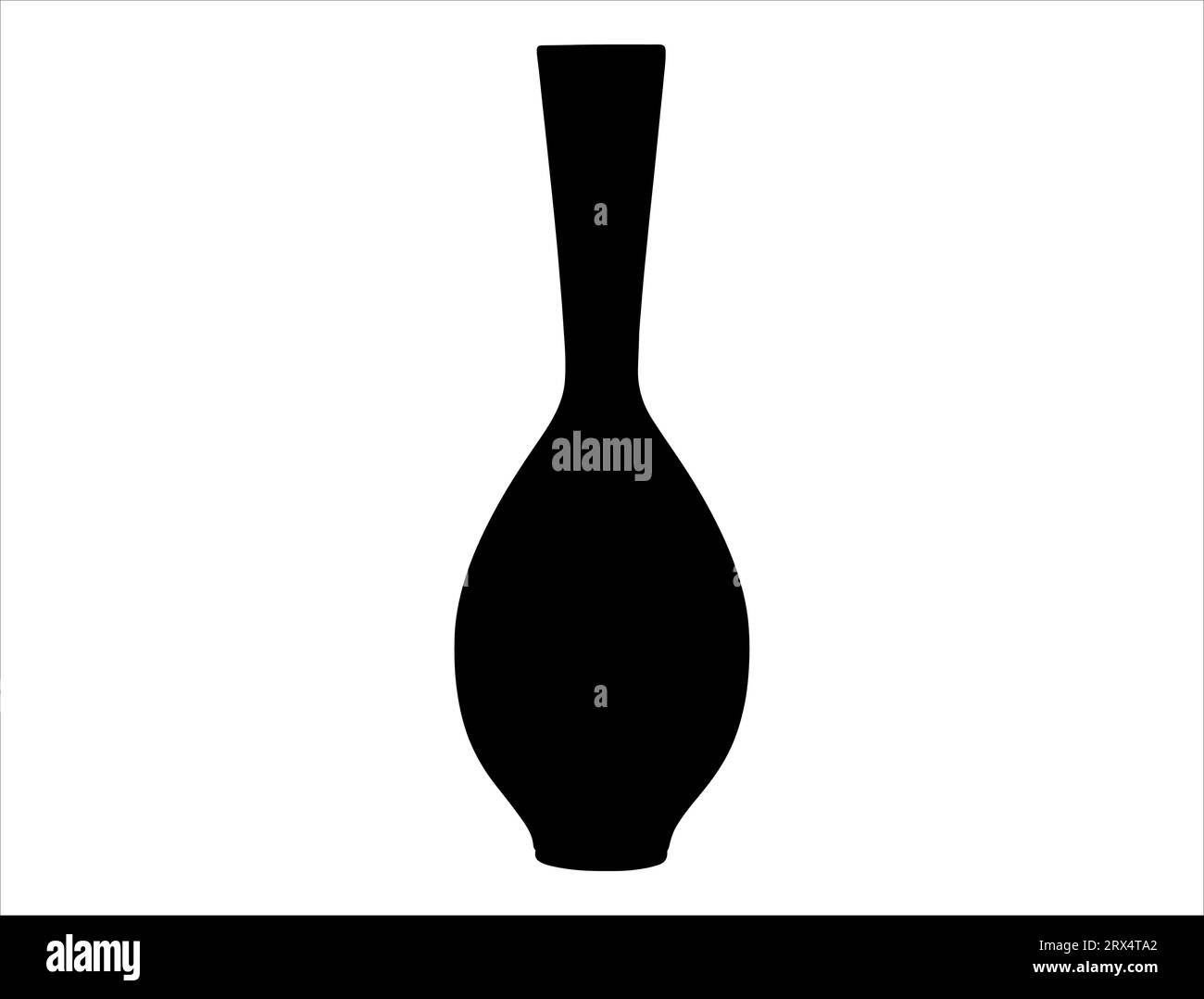 Vase silhouette vector art white background Stock Vector Image & Art ...