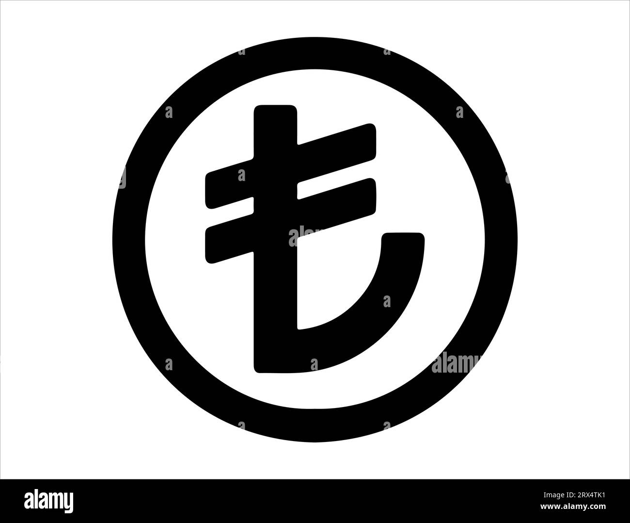 Turkish lira currency sign silhouette vector art Stock Vector Image