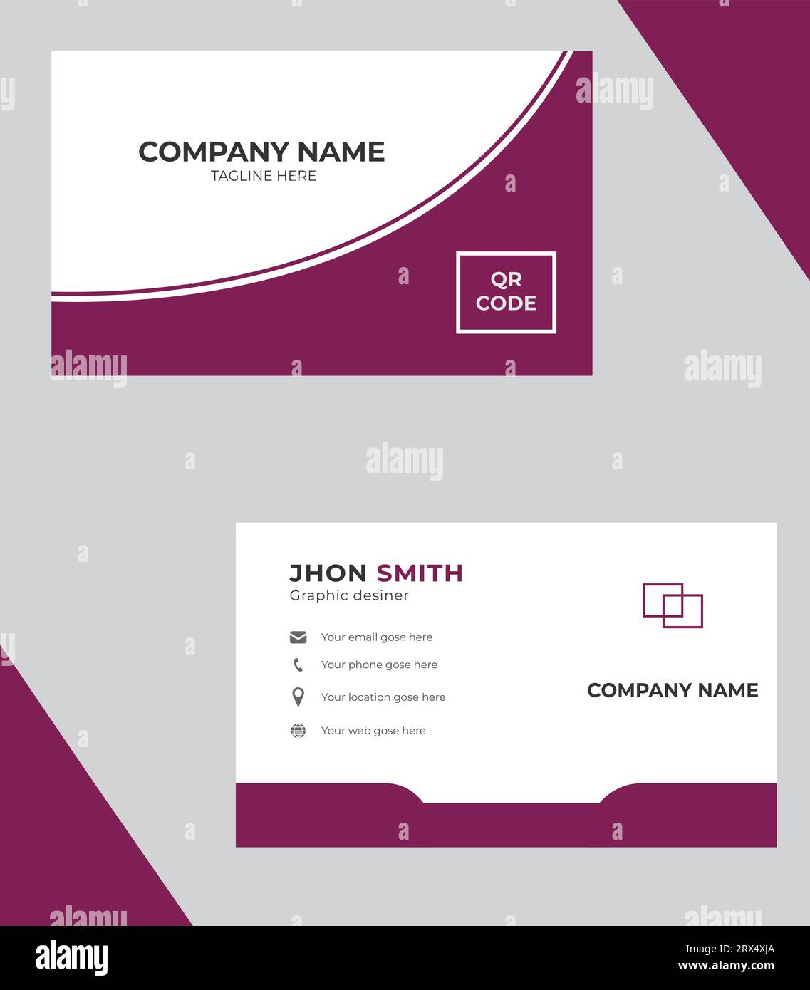 Modern creative business card design template Stock Vector