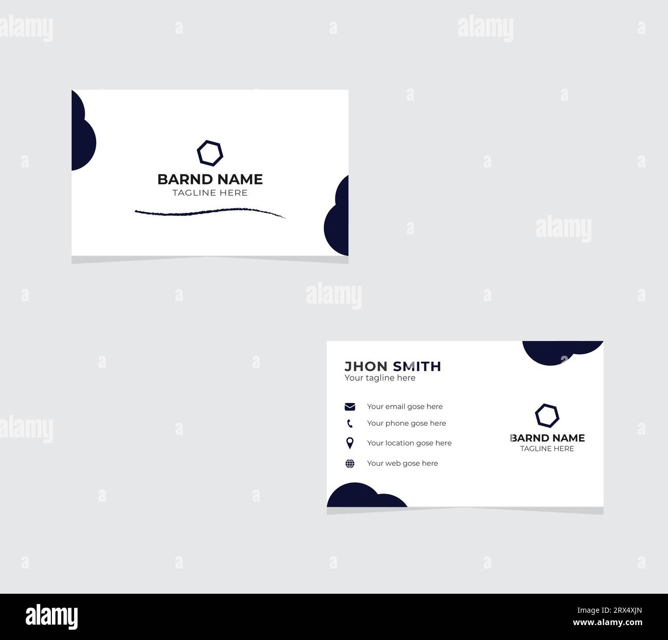 Modern creative business card design template Stock Vector