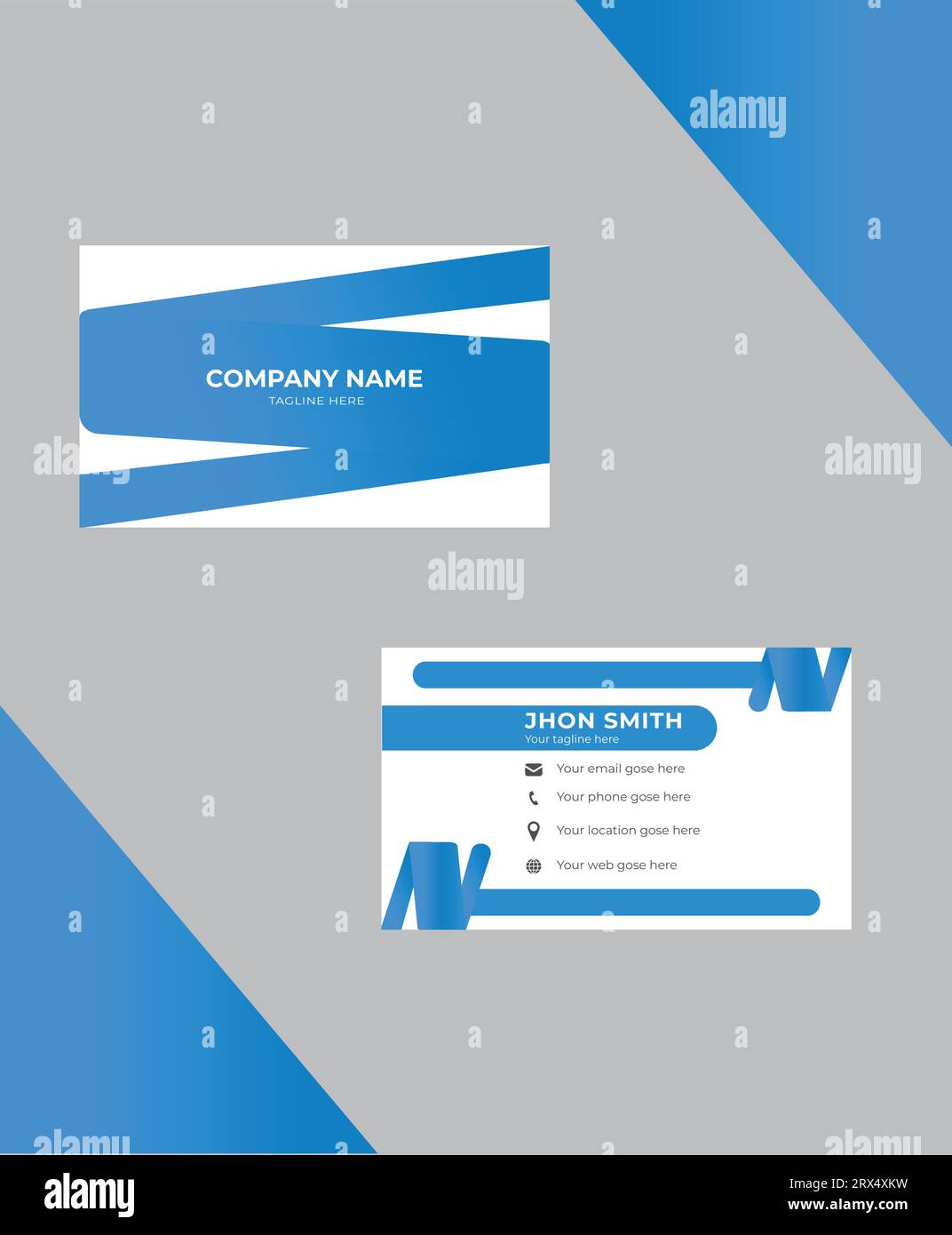 Modern creative business card design template Stock Vector