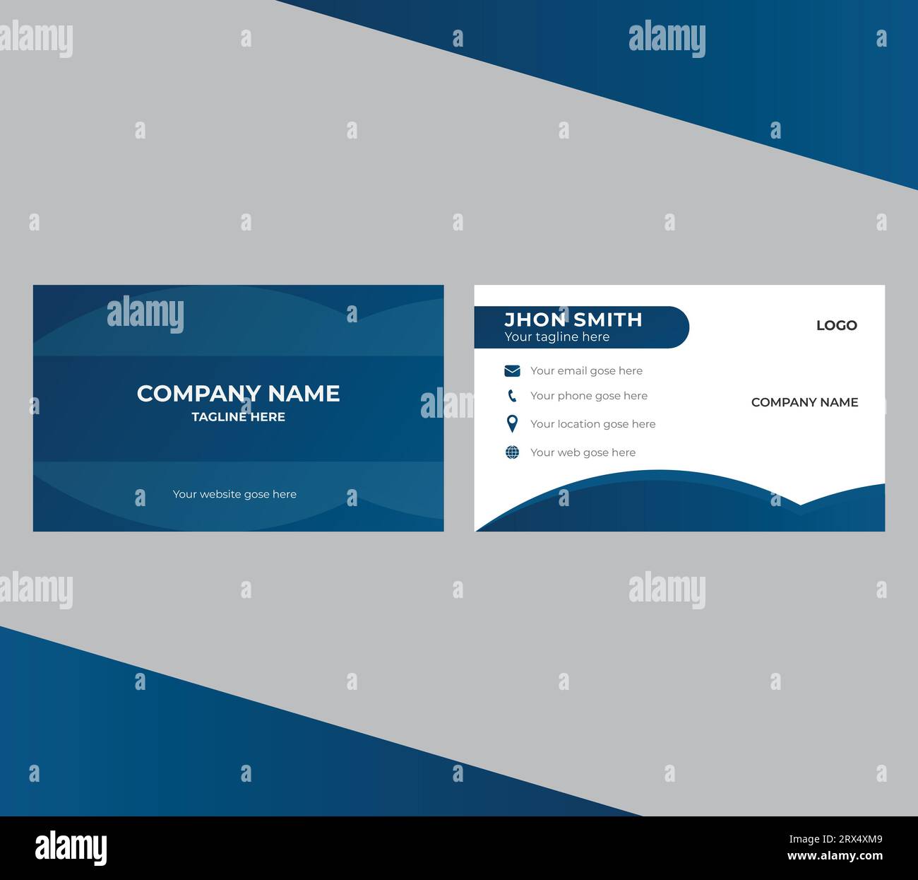 Modern creative business card design template Stock Vector