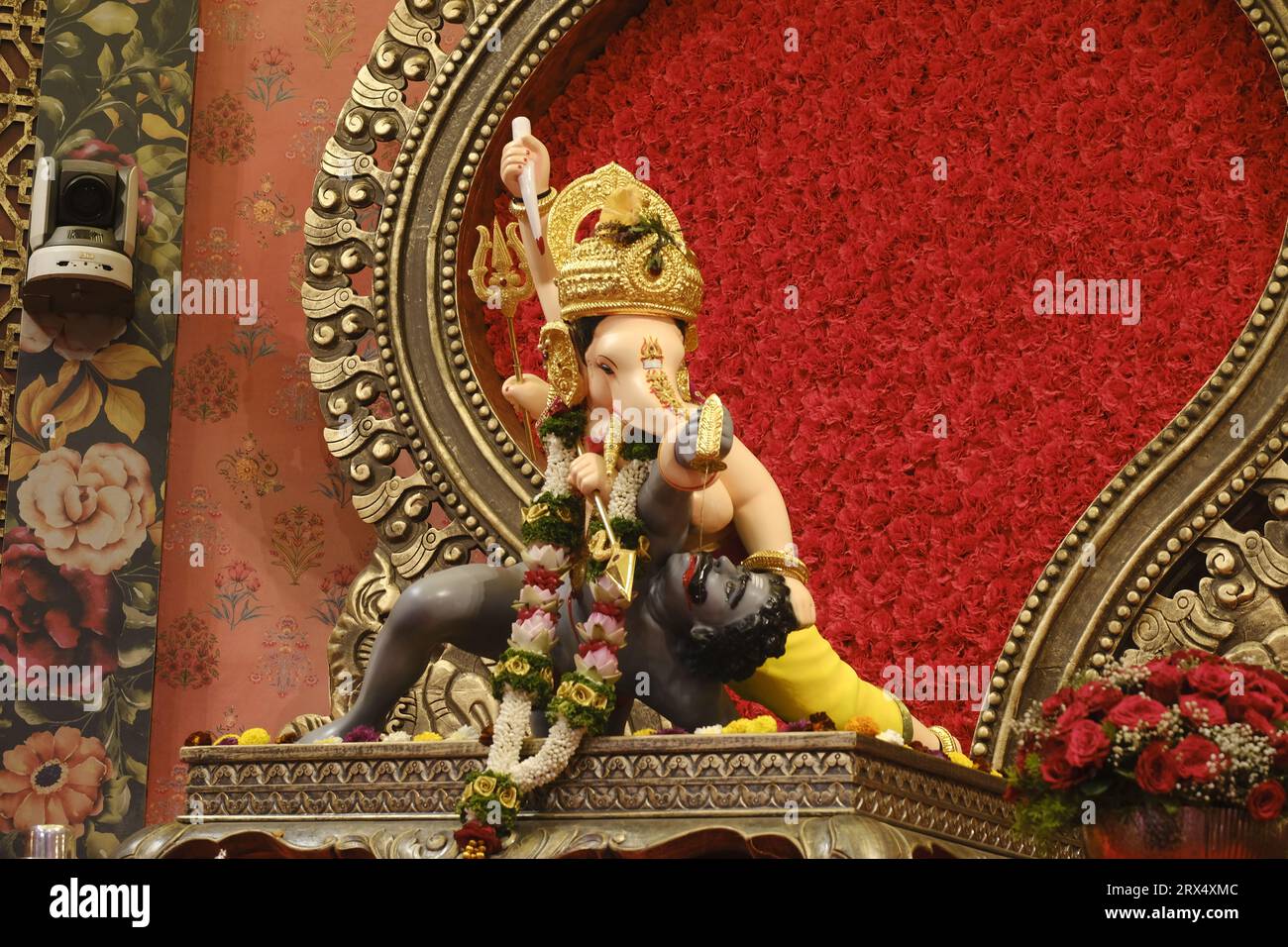 19 September 2023, Pune, Maharashtra, India, Beautiful idol of Lord ...