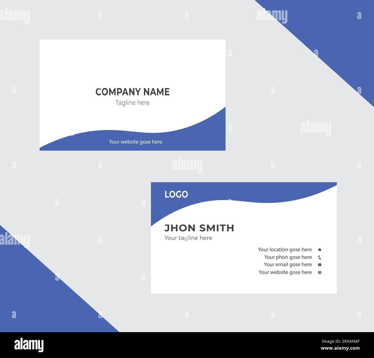 Modern creative business card design template Stock Vector