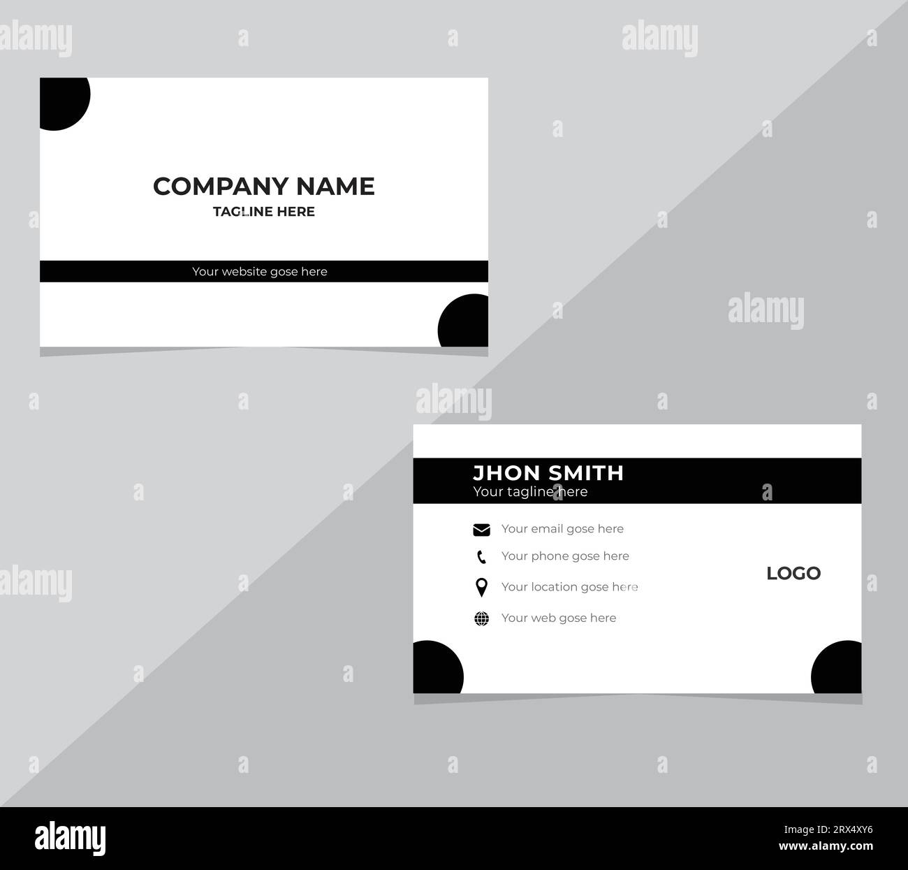 Professional Creative Business Card Design Stock Vector Image Art Alamy