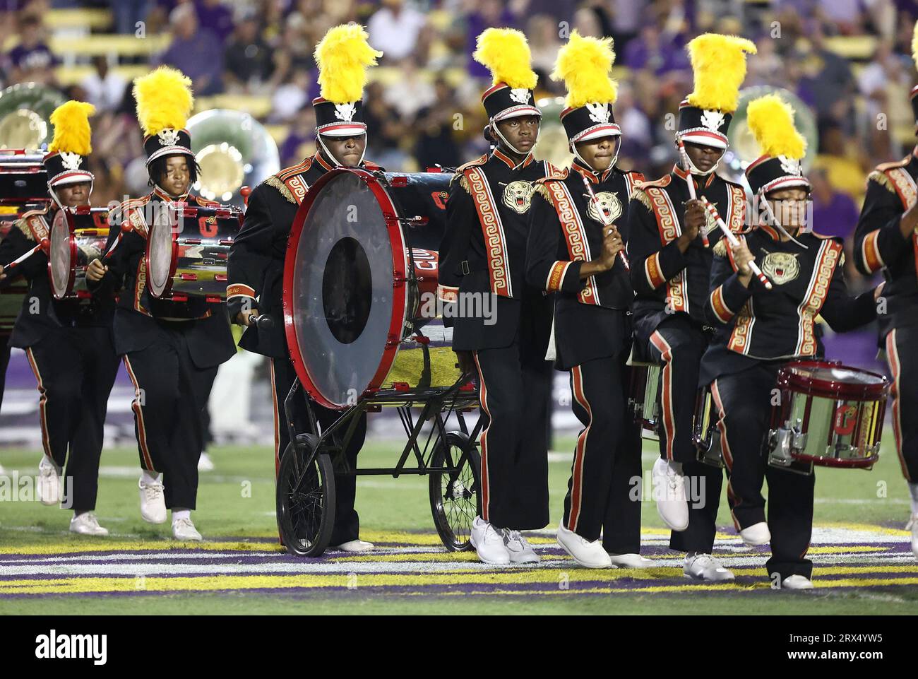 Baton Rouge, USA. 09th Sep, 2023. The Grambling State Tigers marching
