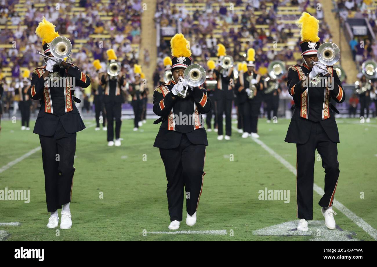 Baton Rouge, USA. 09th Sep, 2023. The Grambling State Tigers Marching
