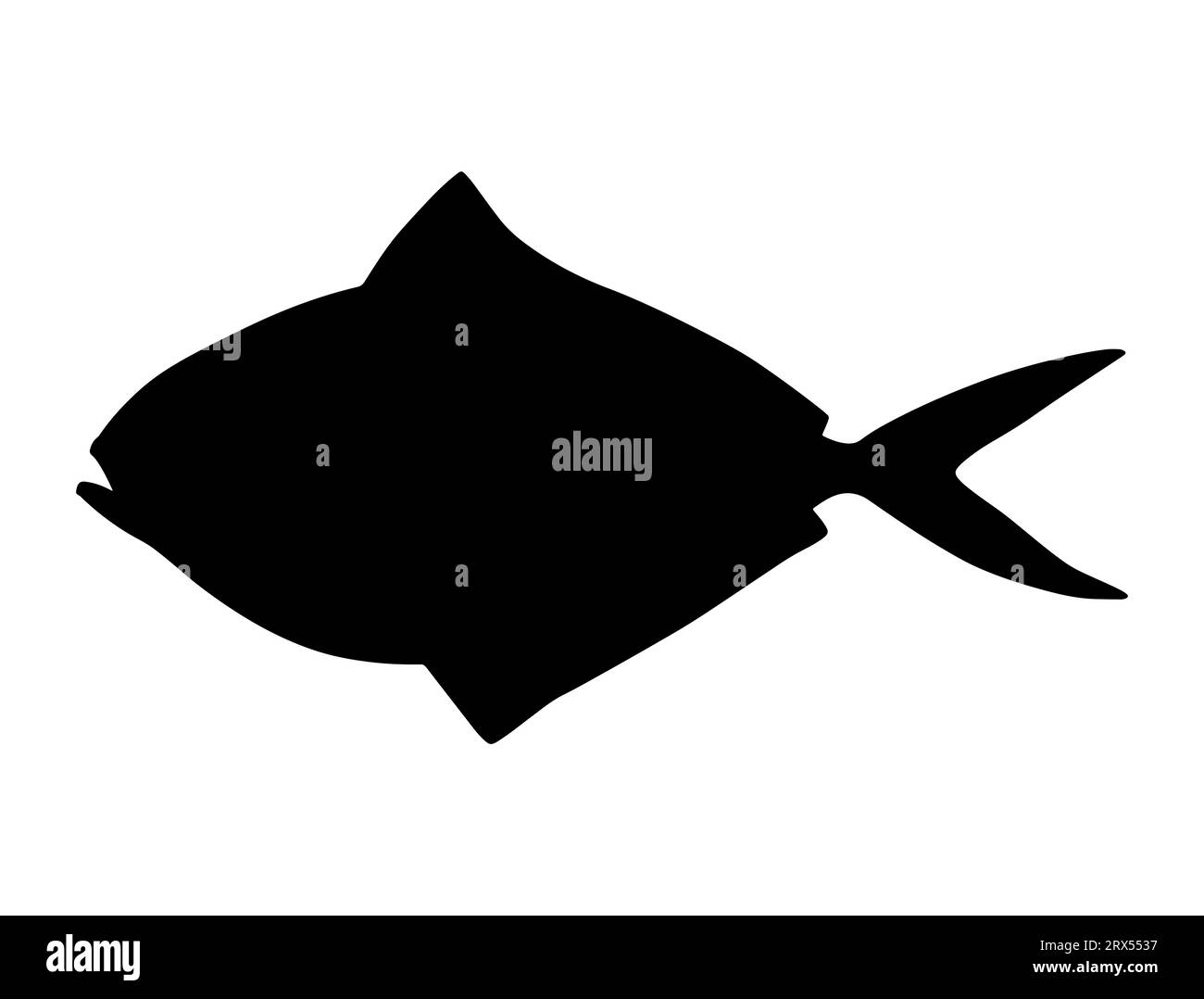 Fish silhouette vector art white background Stock Vector