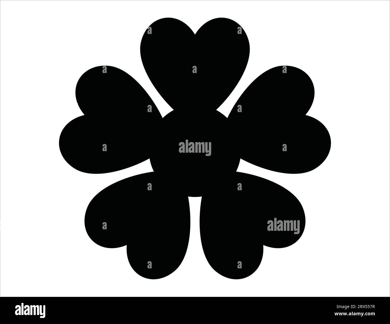 Flower silhouette vector art white background Stock Vector