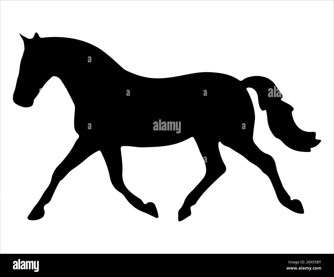 Horse silhouette vector art white background Stock Vector Image & Art ...