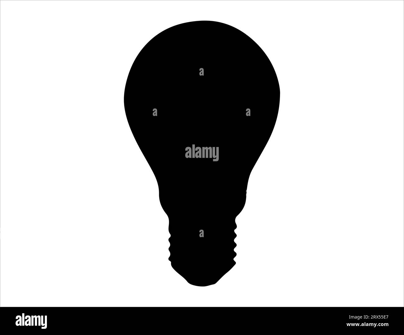Lightbulb silhouette vector art white background Stock Vector