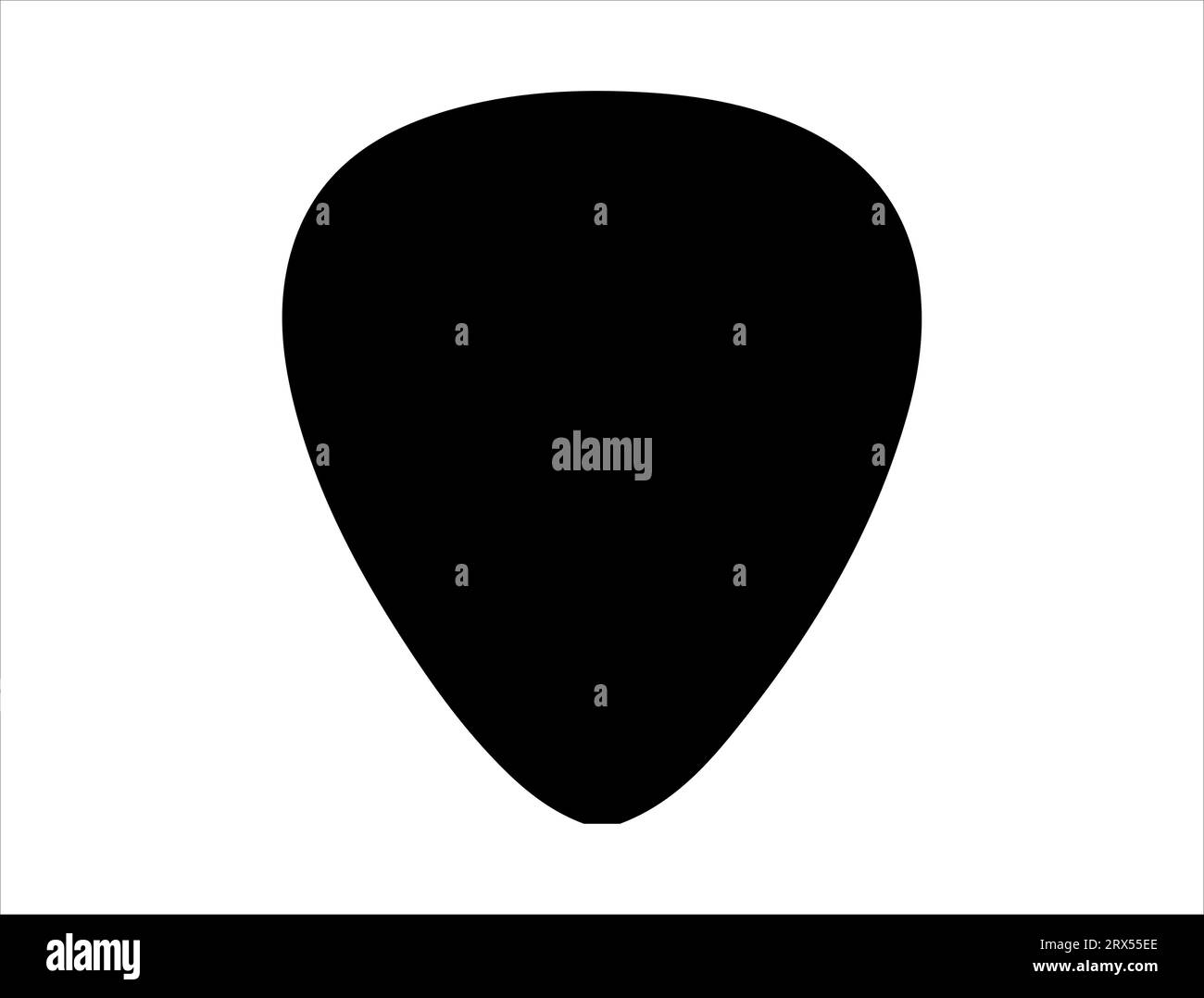 Guitar pick silhouette vector art white background Stock Vector Image
