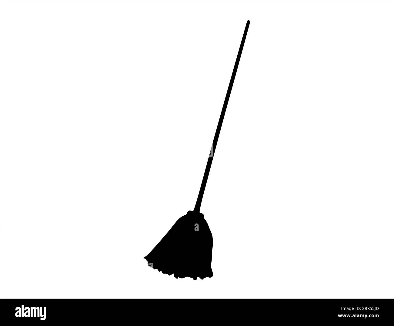 Mop silhouette vector art white background Stock Vector Image & Art Alamy