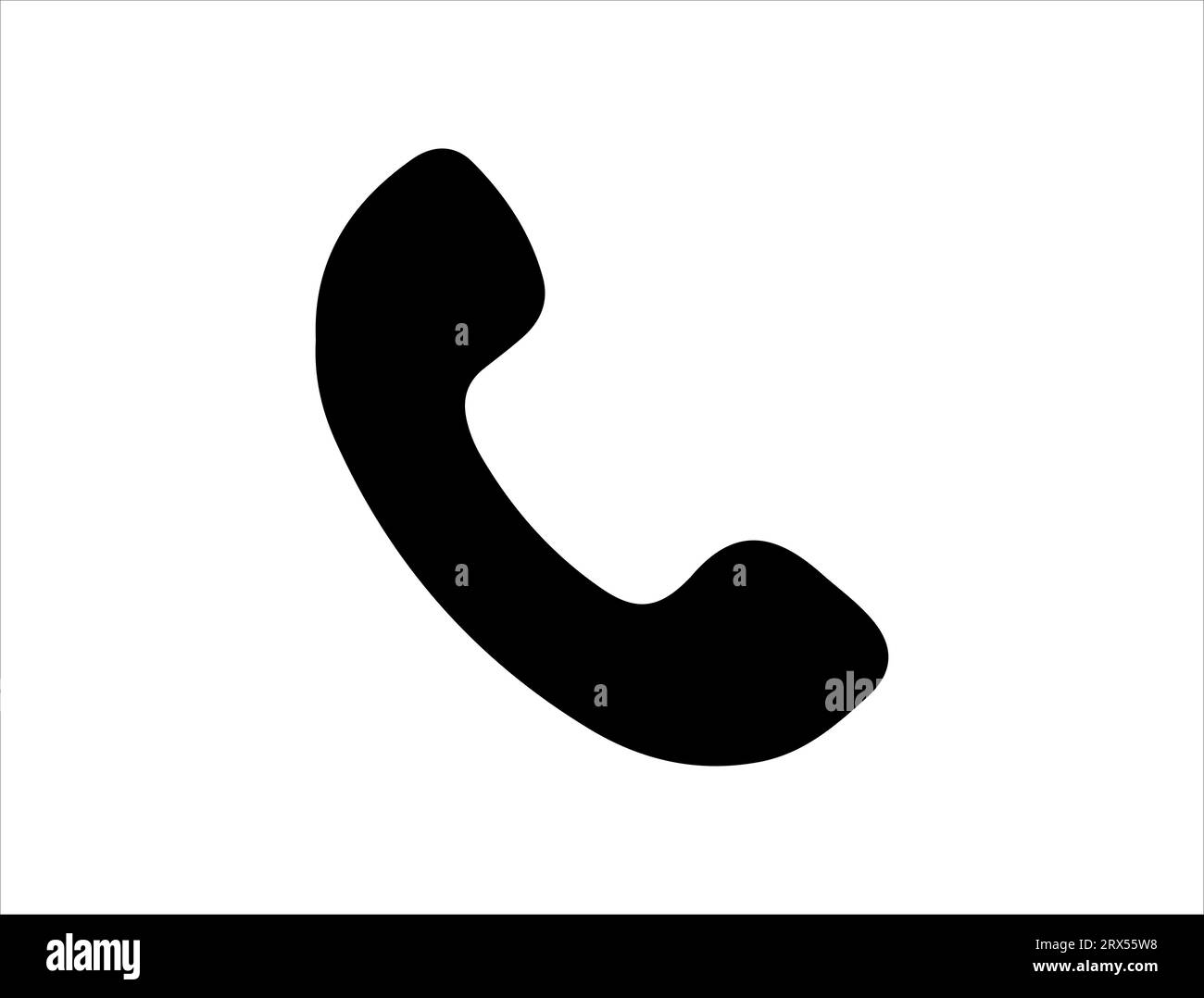 Phone icon silhouette vector art white background Stock Vector