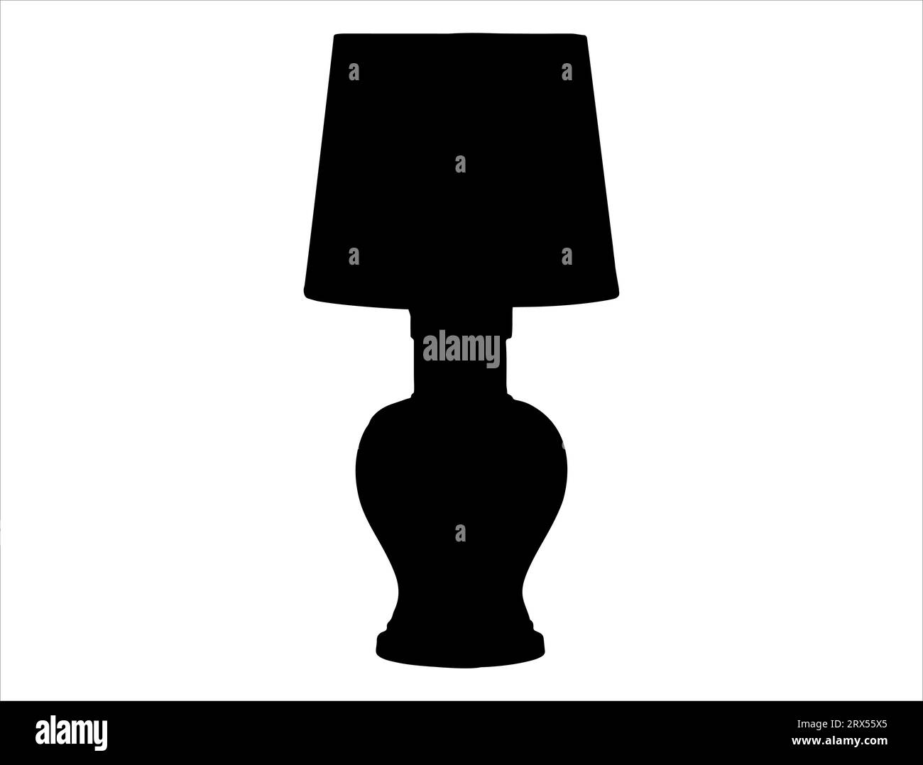 Lamp silhouette vector art white background Stock Vector Image & Art