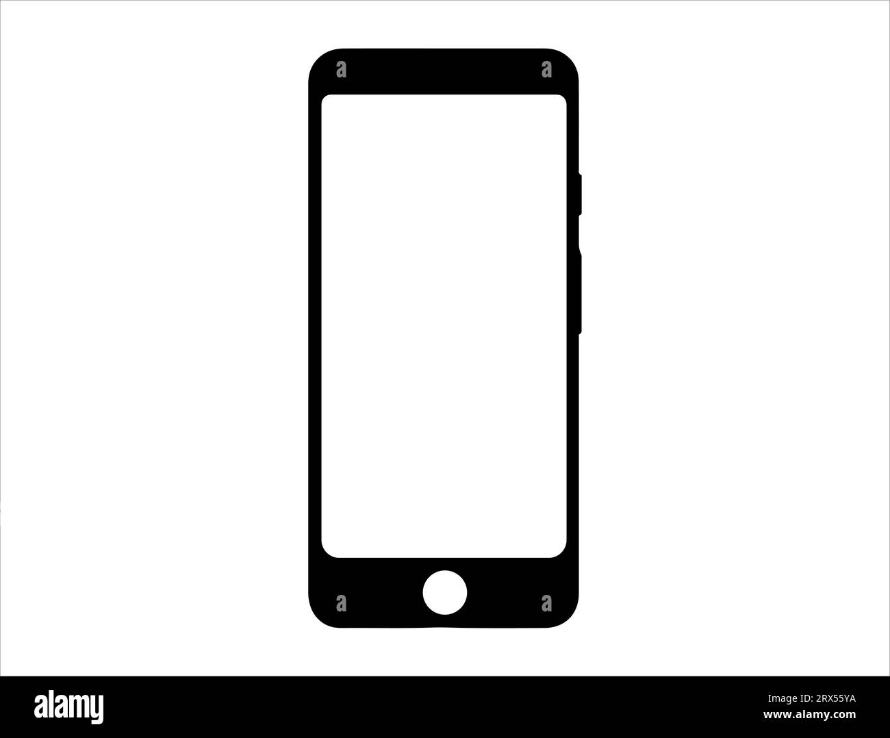 Phone icon silhouette vector art white background Stock Vector