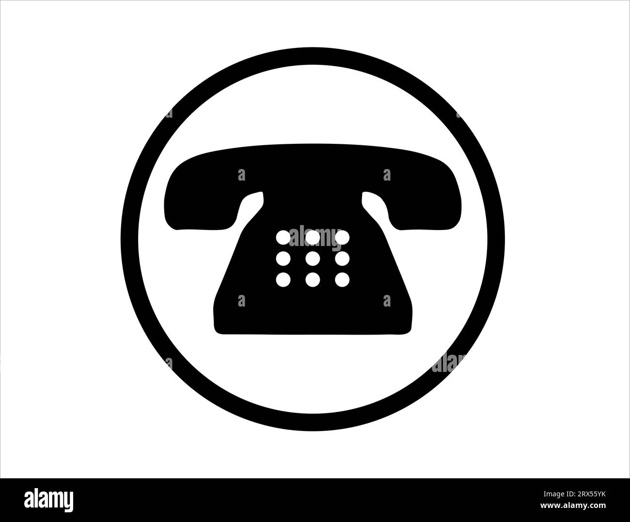 Phone icon silhouette vector art white background Stock Vector