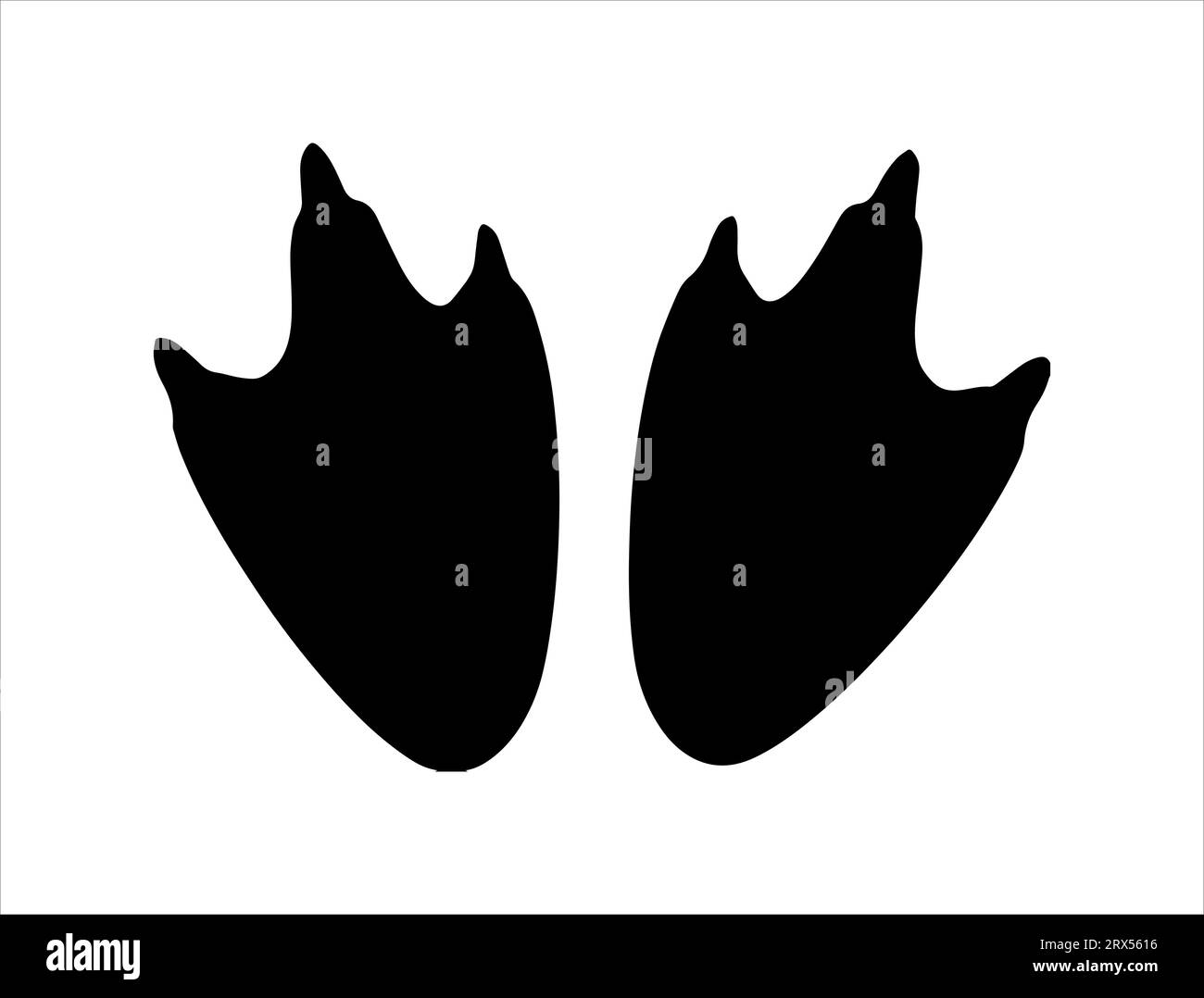 Penguin feet silhouette vector art white background Stock Vector