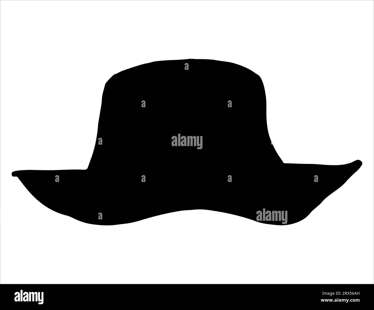 Safari hat silhouette vector art white background Stock Vector