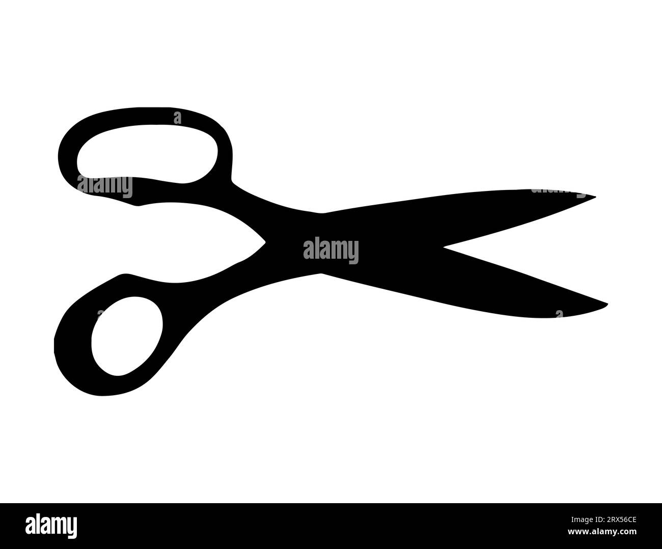 Scissor silhouette vector art white background Stock Vector