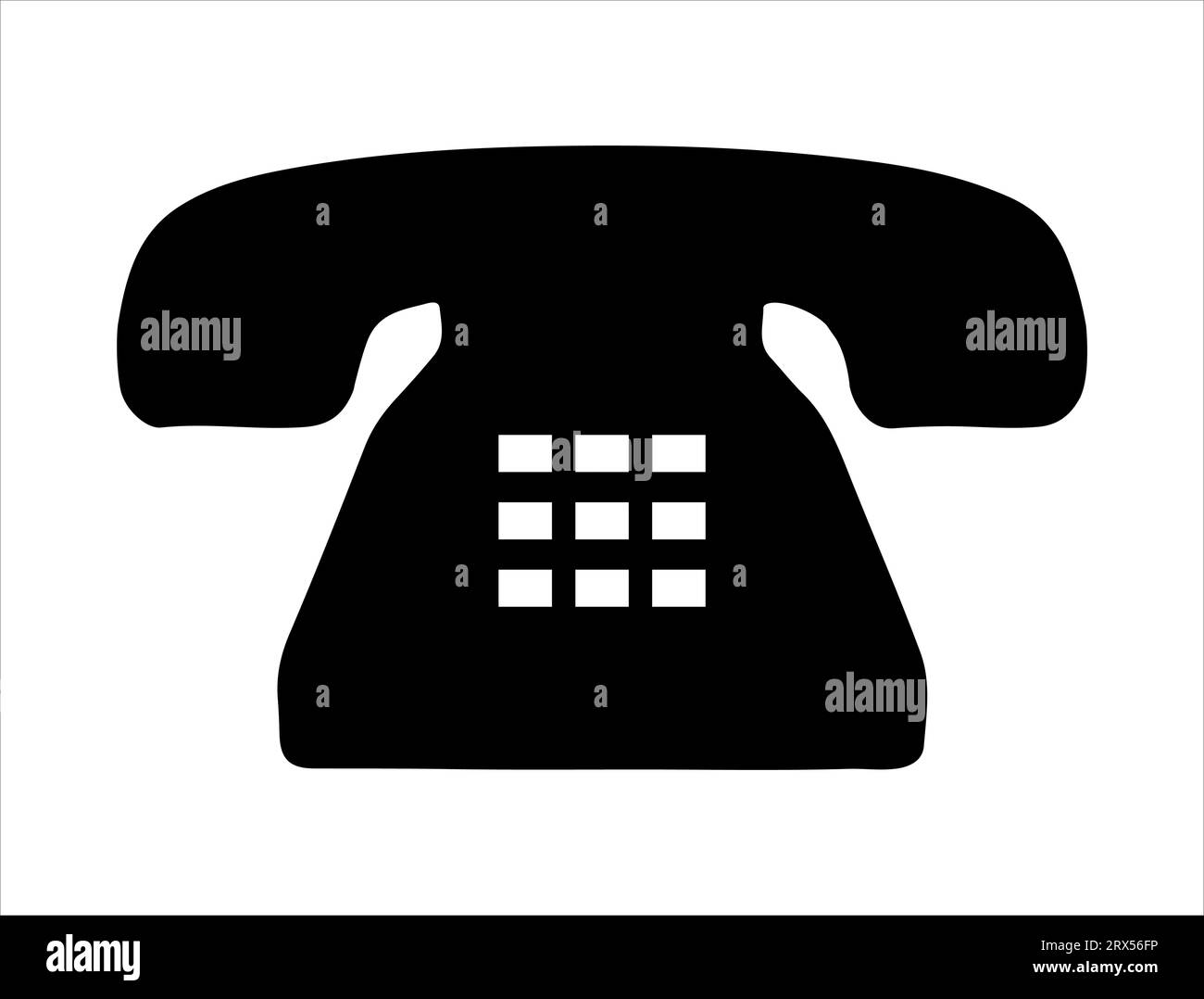 Phone icon silhouette vector art white background Stock Vector