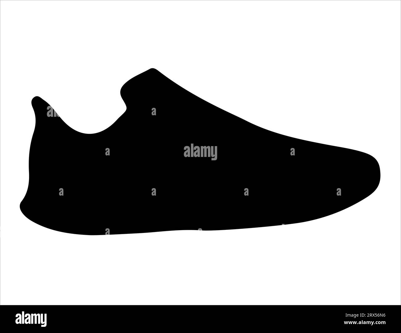 Running shoes silhouette vector art white background Stock Vector