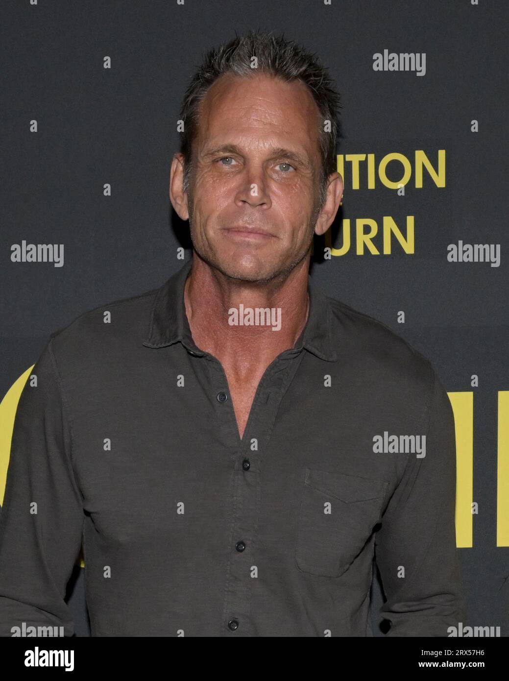 September 22, 2023, Los Angeles, California, United States: Chris Browning attends the Los Angeles Red Carpet Film Premiere for Condition Of Return. (Credit Image: © Billy Bennight/ZUMA Press Wire) EDITORIAL USAGE ONLY! Not for Commercial USAGE! Stock Photo