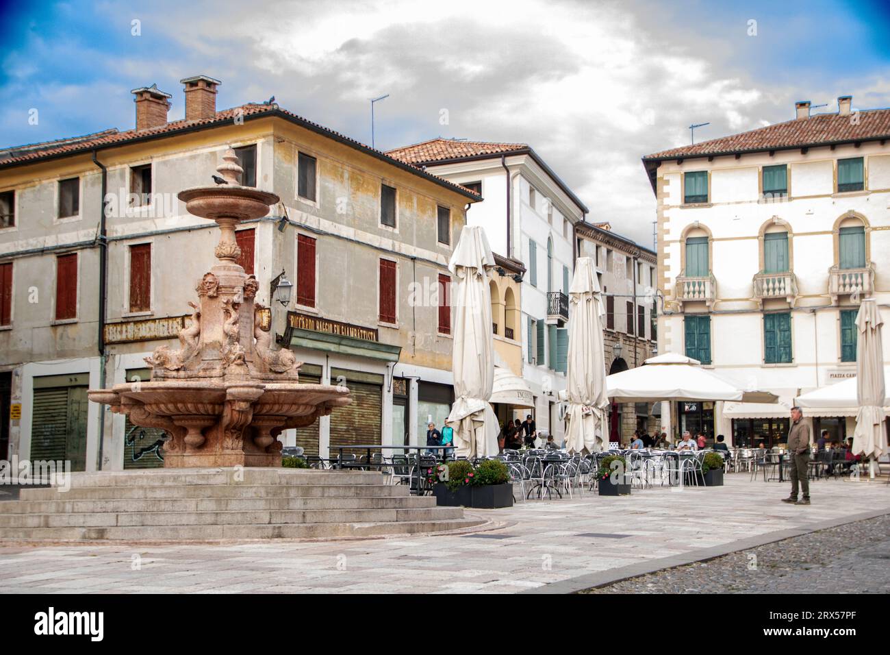 at Bassano del Grappa, Italy On october, 2018 Piazza Garibaldi, one