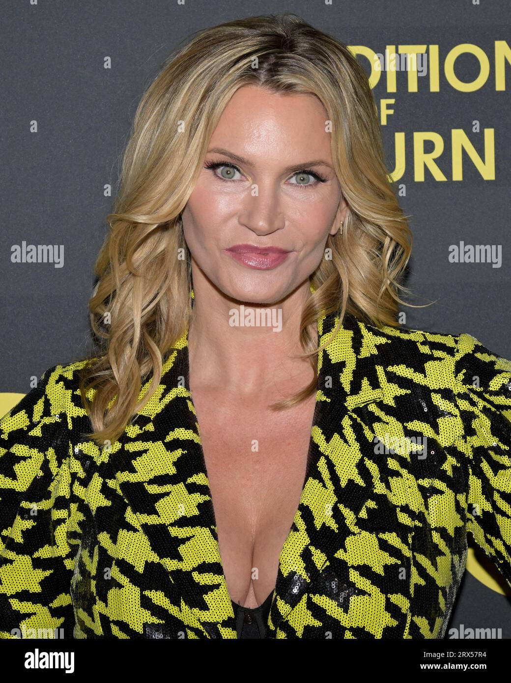 September 22, 2023, Los Angeles, California, United States: Natasha Henstridge attends the Los Angeles Red Carpet Film Premiere for Condition Of Return. (Credit Image: © Billy Bennight/ZUMA Press Wire) EDITORIAL USAGE ONLY! Not for Commercial USAGE! Stock Photo