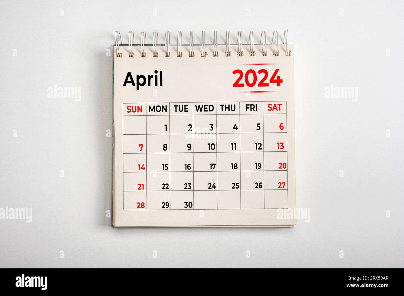 April 2024. Resolution, strategy, solution, goal, business and holidays