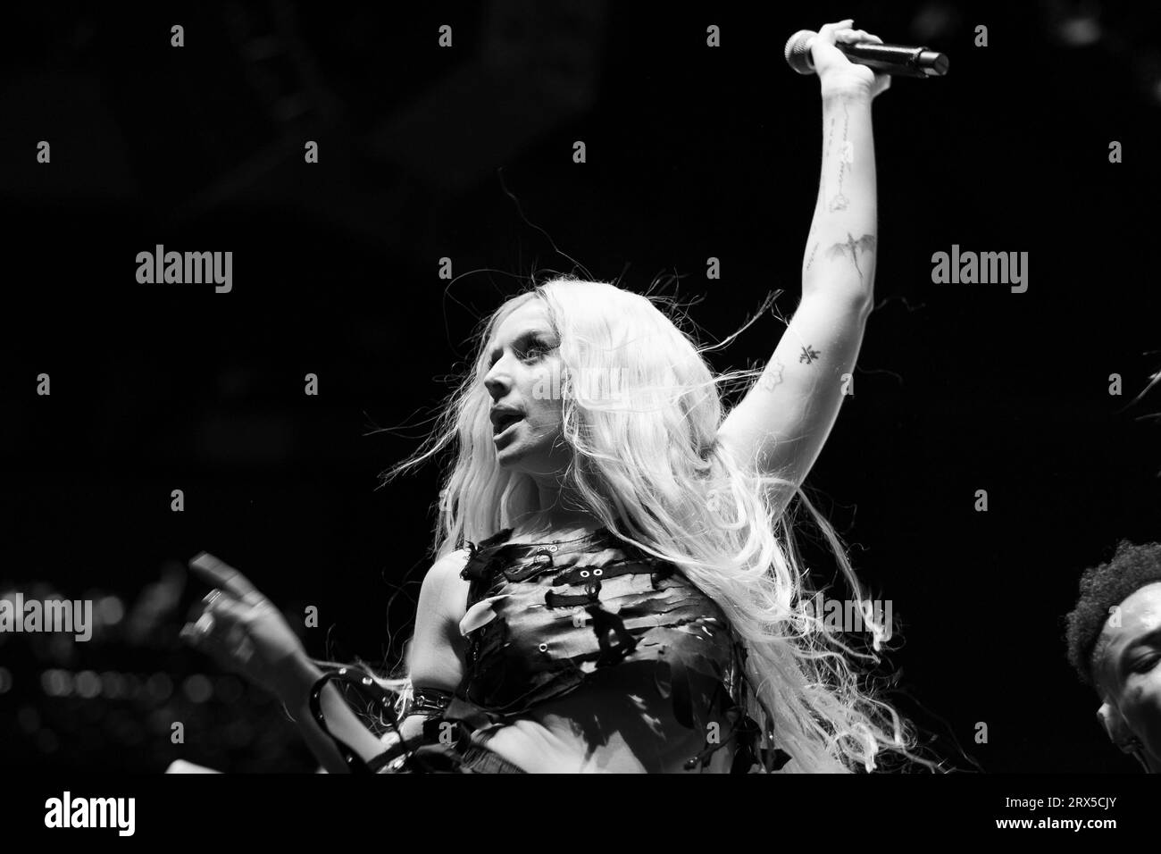 Singer Lola Indigo during her performance at the Spotify Equal Fest concert at the Wizink Center
