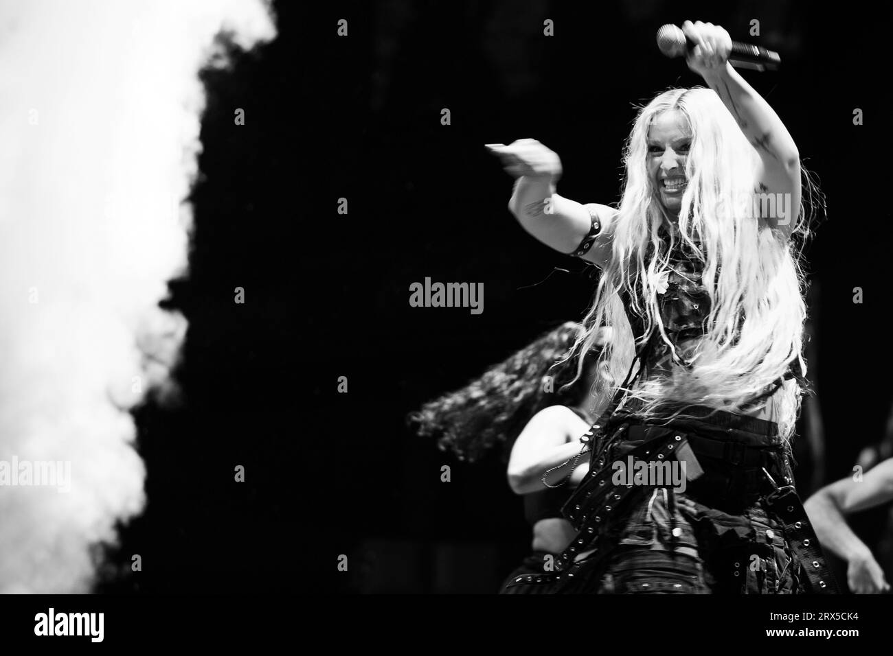 Singer Lola Indigo during her performance at the Spotify Equal Fest concert at the Wizink Center