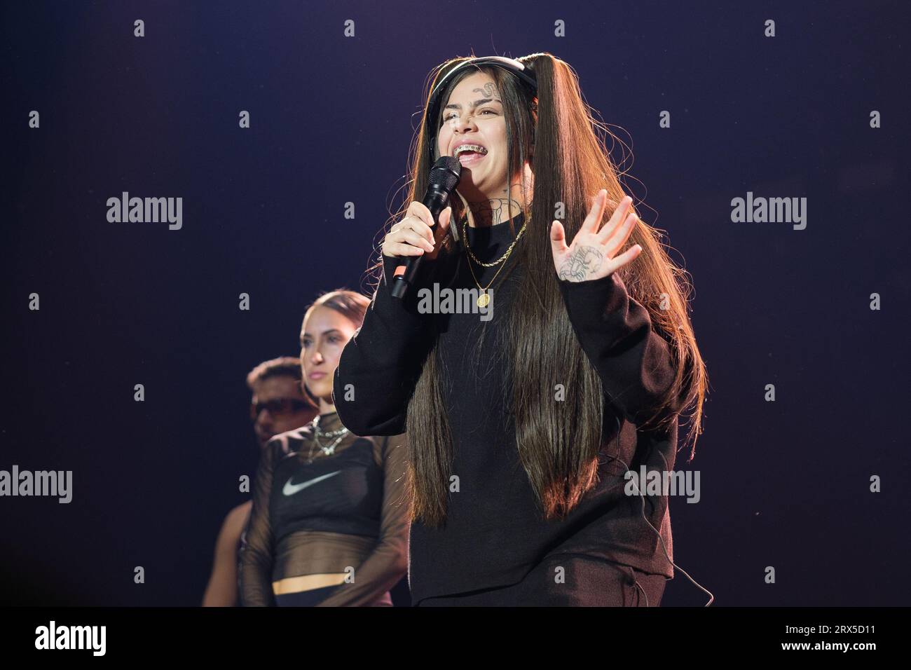 Madrid, Spain. 23rd Sep, 2023. Singer Ptazeta during her performance at the Spotify Equal Fest concert at the Wizink Center on September 22, 2023, in Madrid, Spain. (Photo by Oscar Gonzalez/Sipa USA) (Photo by Oscar Gonzalez/Sipa USA) Credit: Sipa USA/Alamy Live News Stock Photo